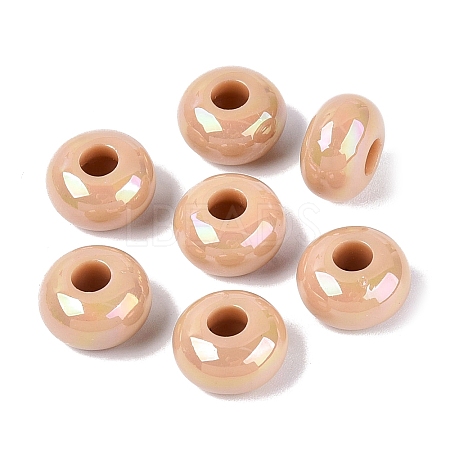 Opaque Acrylic European Beads OACR-E033-19H-1