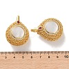 Rack Plating Brass Rd Cubic Zirconia Bead Cage Pendants KK-K362-10G-4