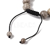 10mm Round Natural Maifanite Braided Bead Bracelets BJEW-C067-01C-06-4