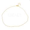 Gold Plated Tin Alloy Snake Chain Fine Necklace Making NJEW-BB10181-18-2