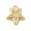 Rack Plating Brass Micro Pave Cubic Zirconia Pendants KK-P230-13G-1