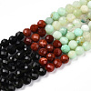 Natural & Synthetic Mixed Gemstone Beads Strands G-D080-A01-02-08-4