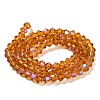 Transparent Electroplate Glass Beads Strands GLAA-F029-4mm-D28-2