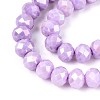 Anti-Tarnish Electroplate Rondelle Glass Beads Strands EGLA-T021-8mm-17-07-4