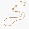 Brass Box Chain Necklaces NJEW-H206-03G-2