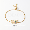 Link Brass Micro Pave Cubic Zirconia Slider Bracelets CY1858-2-4