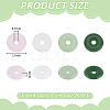 80Pcs 4 Colors Transparent Glass Beads GLAA-HY0001-58-3