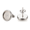 Non-Tarnish 304 Stainless Steel Stud Earring Settings X-STAS-K202-05D-P-1