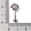 304 Stainless Steel Clear Cubic Zirconia Curved Barbell Belly Button Rings AJEW-D306-03P-02-4