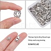 Tibetan Style Alloy Bead Caps TIBE-SC0001-25AS-3