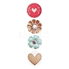 3D Flower & Heart Pattern Roll Stickers DIY-B031-05-5