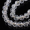 Transparent Crackle Glass Beads Strands X-GLAA-N051-02-3