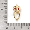Brass Micro Pave Cubic Zirconia Fold Over Clasps KK-G484-03A-G-4