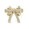 Brass Micro Pave Cubic Zirconia Open Cuff Ring RJEW-K256-58I-G-2