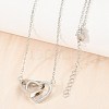 Brass Couple Heart Pendant Necklaces KK-CBA4547-07P-3