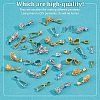 48Pcs 12 Style Brass Ice Pick Pinch Bails KK-FH0003-62-4