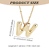 1pc Brass Chain with Alloy Letter Pendants Necklaces NJEW-LP0001-41W-G-2