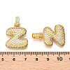 Brass Micro Pave Clear Cubic Zirconia Pendants KK-M279-01G-Z-3