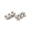 Brass Micro Pave Clear Cubic Zirconia Slide Charms KK-G481-01P-2