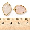 Natural Rose Quartz Faceted Pendants G-M431-06G-03-3