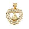 Brass Micro Pave Cubic Zirconia Pendants KK-P323-11A-G01-1