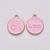 Alloy Enamel Pendants ENAM-S124-01B-09G-1