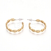 Semicircular Brass Stud Earrings EJEW-E196-08MG-2