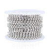 Silver Plated Brass Rhinestone Strass Chains CHC-N020-12A-03-3