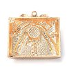 Christmas Zinc Alloy Rhinestone Pendnats PALLOY-K008-02C-KCG-2
