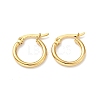 PVD Vacuum Plating 201 Stainless Steel Hoop Earrings for Women LS-EJEW-G260-02E-G-1