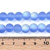 Frosted Transparent Glass Beads Strands GLAA-T032-T8mm-MBB04-4