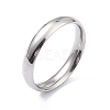 Non-Tarnish 304 Stainless Steel Simple Plain Band Finger Ring for Womenn RJEW-B036-01P-2