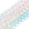 Transparent Painted Glass Beads Strands DGLA-A034-T8mm-A21-2