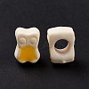 Rubberized Style Acrylic European Beads SACR-E009-10-4
