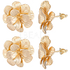 5 Pairs Brass Stud Earring Findings KK-BBC0020-87-1