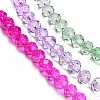 Transparent Painted Glass Beads Strands X1-DGLA-A034-T4mm-A06-4