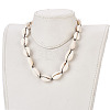 Cowrie Shell Beaded Necklaces NJEW-JN02293-5