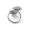 304 Stainless Steel Open Cuff Ring Findings STAS-E124-05D-P-3