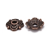4-Petal Tibetan Style Alloy Flower Bead Caps LS-X-TIBE-S222-R-NR-2