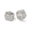 Brass Micro Pave Clear Cubic Zirconia Beads CU-CBAC675-07P-1