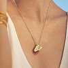 1pc Brass Chain with Alloy Letter Pendants Necklaces NJEW-LP0001-41V-G-4