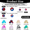 1360Pcs 8 Colors 3 Sizes Spray Painted Crackle Glass Beads CCG-PA0001-03-2