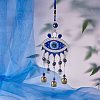 2Pcs 2 Style Car Hanging Alloy Glass Rhinestone Wind Chime HJEW-SZ0001-14-4