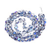 Electroplated Glass Beads Strands EGLA-T015-01J-2
