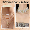 2 Sets Brass Micro Pave Clear Cubic Zirconia Chain Extender KK-BBC0012-49-5