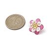 Glass Seed Beaded Flower Pendants PALLOY-MZ01128-04-2