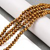 Electroplate Transparent Glass Beads Strands EGLA-A034-T4mm-UA01-2