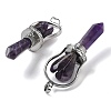 Natural Amethyst Pointed Big Pendants KK-H491-01P-04-2