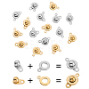 16 Sets 2 Colors 201 Stainless Steel Snap Clasps STAS-HY0001-90-1