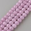 Synthetic Crackle Quartz Beads Strands GLAA-S134-8mm-14-1